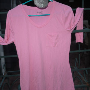 HANES long sleeve medium pink